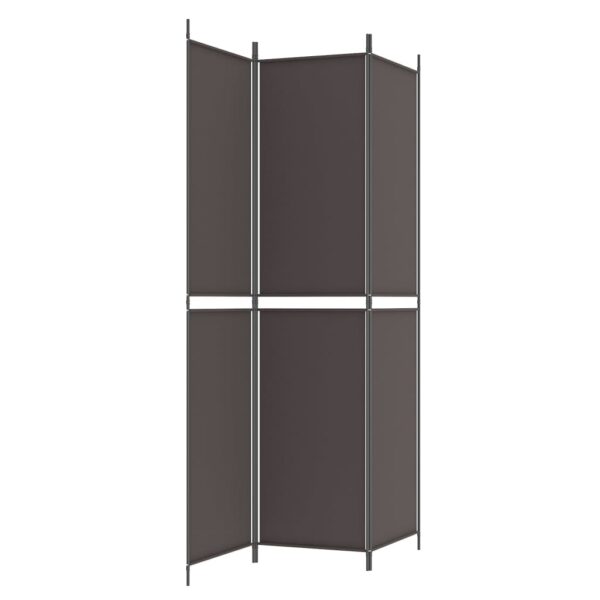 vidaXL 3-Panel Room Divider Brown 59.1"x86.6" Fabric - Image 5