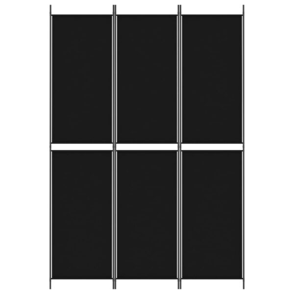 vidaXL 3-Panel Room Divider Black 59.1"x86.6" Fabric - Image 3