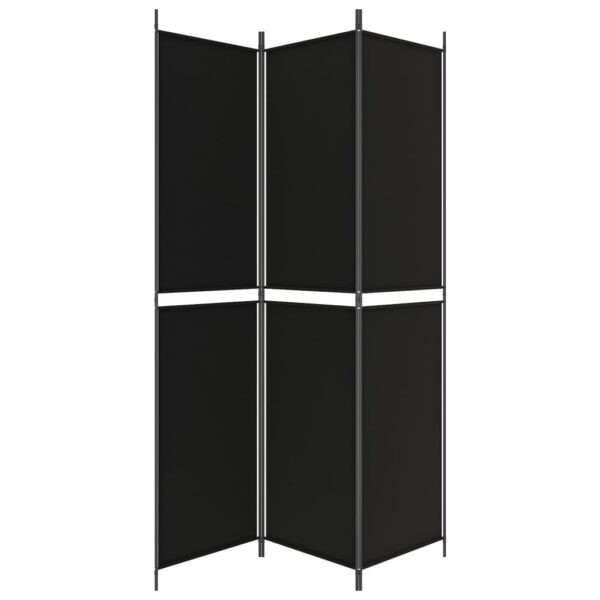 vidaXL 3-Panel Room Divider Black 59.1"x86.6" Fabric - Image 4