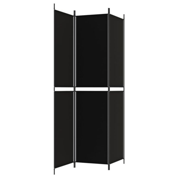 vidaXL 3-Panel Room Divider Black 59.1"x86.6" Fabric - Image 5