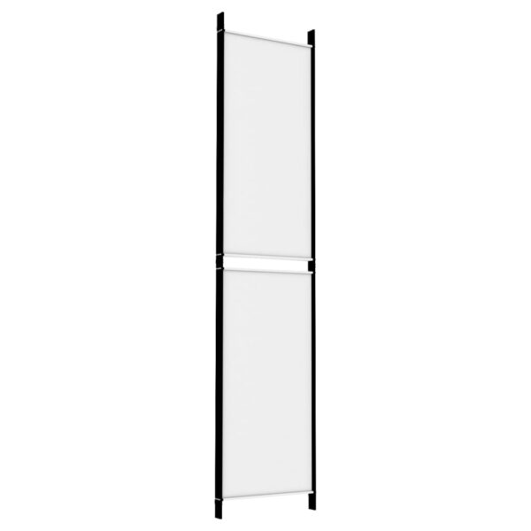 vidaXL 4-Panel Room Divider White 78.7"x86.6" Fabric - Image 6