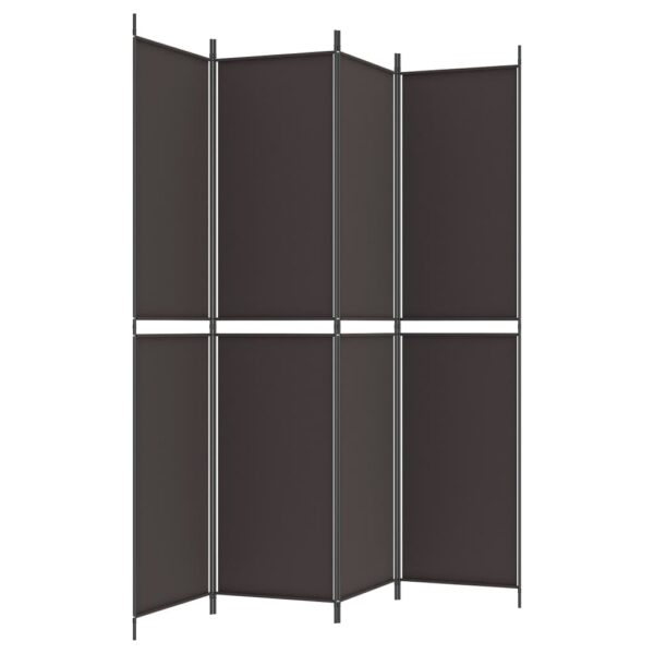 vidaXL 4-Panel Room Divider Brown 78.7"x86.6" Fabric - Image 5