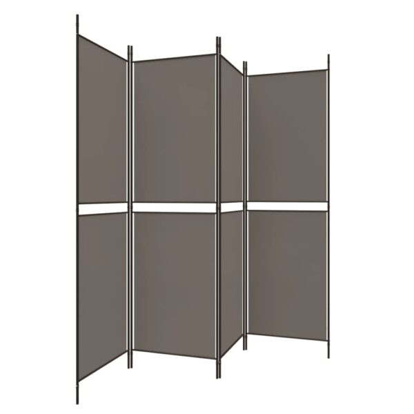 vidaXL 4-Panel Room Divider Anthracite 78.7"x86.6" Fabric - Image 4