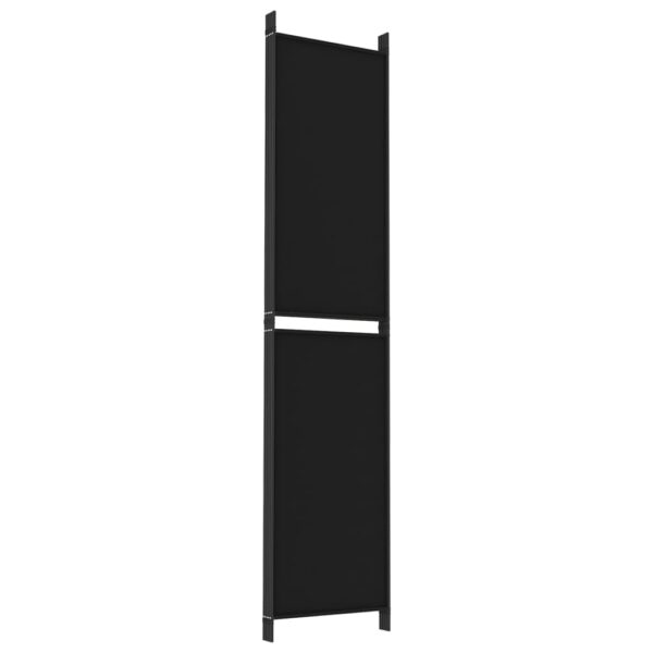 vidaXL 5-Panel Room Divider Black 98.4"x86.6" Fabric - Image 6