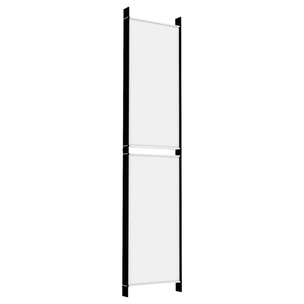 vidaXL 6-Panel Room Divider White 118.1"x86.6" Fabric - Image 6