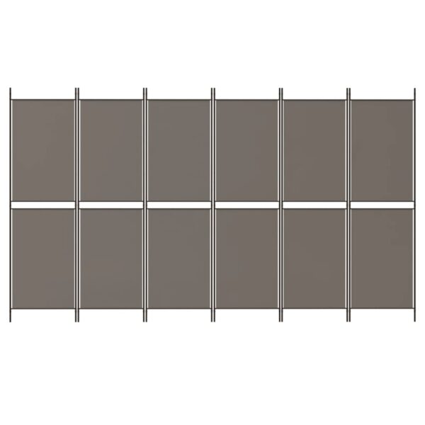 vidaXL 6-Panel Room Divider Anthracite 118.1"x86.6" Fabric - Image 3