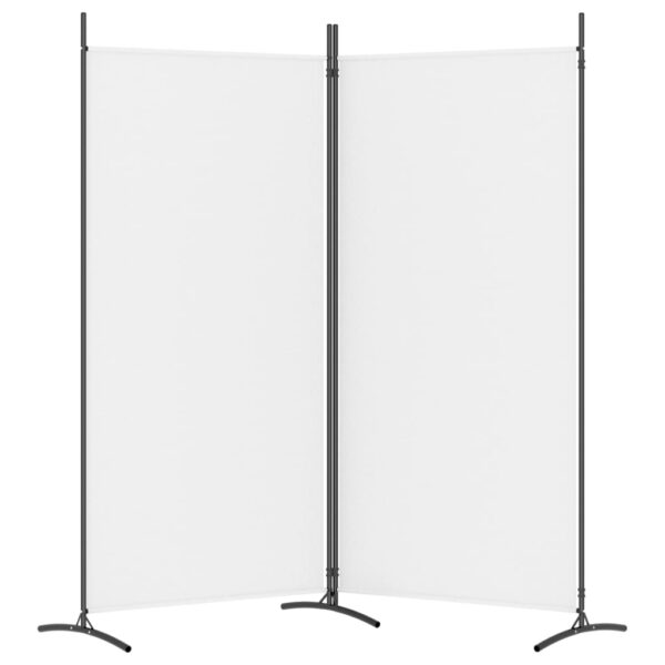 vidaXL 2-Panel Room Divider White 68.9"x70.9" Fabric - Image 5