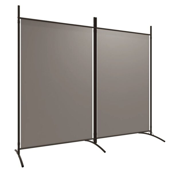 vidaXL 2-Panel Room Divider Anthracite 68.9"x70.9" Fabric - Image 2