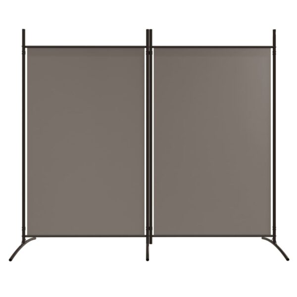 vidaXL 2-Panel Room Divider Anthracite 68.9"x70.9" Fabric - Image 3