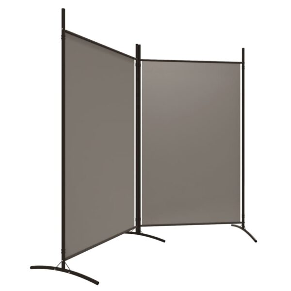 vidaXL 2-Panel Room Divider Anthracite 68.9"x70.9" Fabric - Image 4