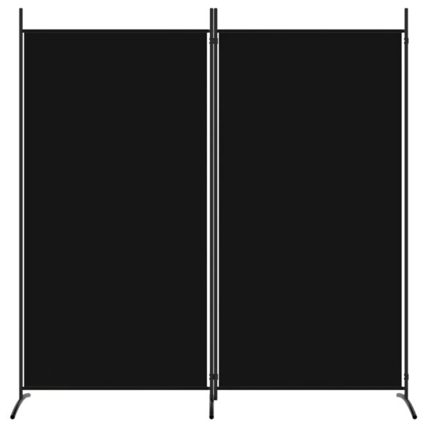 vidaXL 2-Panel Room Divider Black 68.9"x70.9" Fabric - Image 3