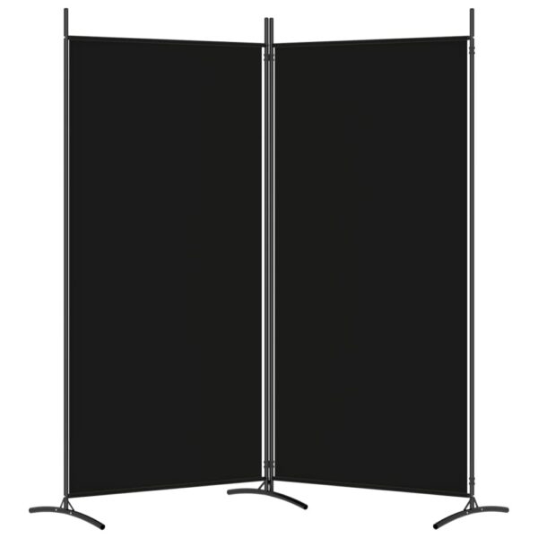 vidaXL 2-Panel Room Divider Black 68.9"x70.9" Fabric - Image 5