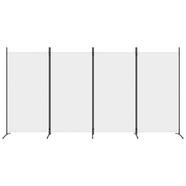 vidaXL 4-Panel Room Divider White 136.2"x70.9" Fabric - Image 3