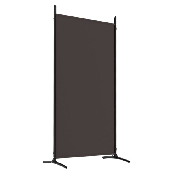 vidaXL 4-Panel Room Divider Brown 136.2"x70.9" Fabric - Image 6