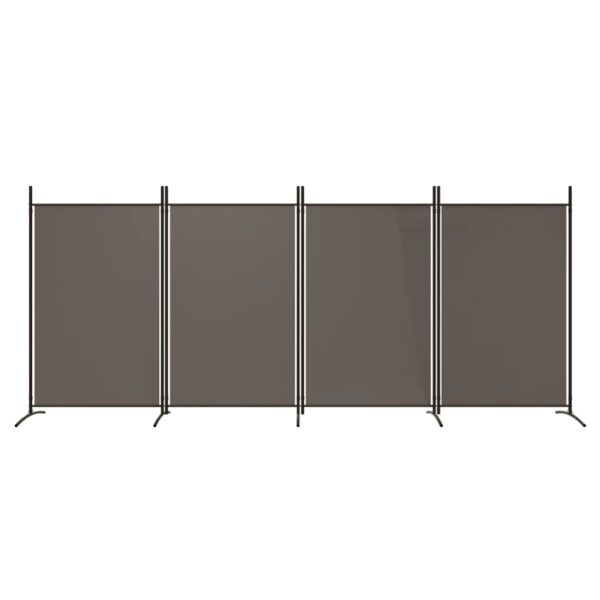 vidaXL 4-Panel Room Divider Anthracite 136.2"x70.9" Fabric - Image 3