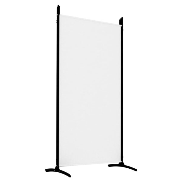 vidaXL 5-Panel Room Divider White 170.5"x70.9" Fabric - Image 6