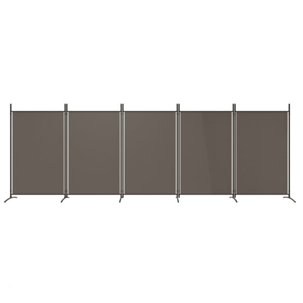 vidaXL 5-Panel Room Divider Anthracite 170.5"x70.9" Fabric - Image 3