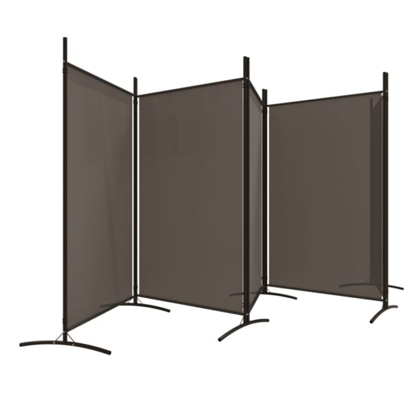 vidaXL 5-Panel Room Divider Anthracite 170.5"x70.9" Fabric - Image 4