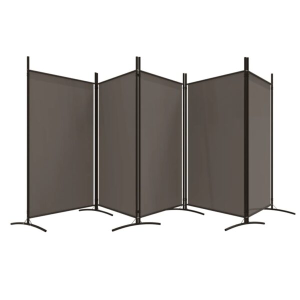 vidaXL 5-Panel Room Divider Anthracite 170.5"x70.9" Fabric - Image 5