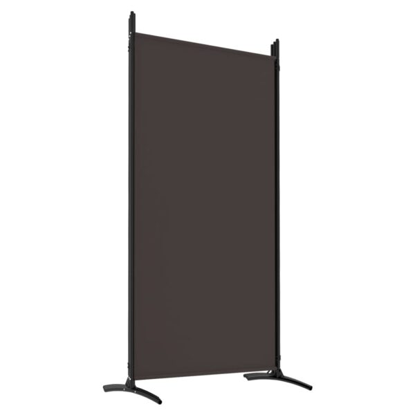 vidaXL 6-Panel Room Divider Brown 204.7"x70.9" Fabric - Image 6