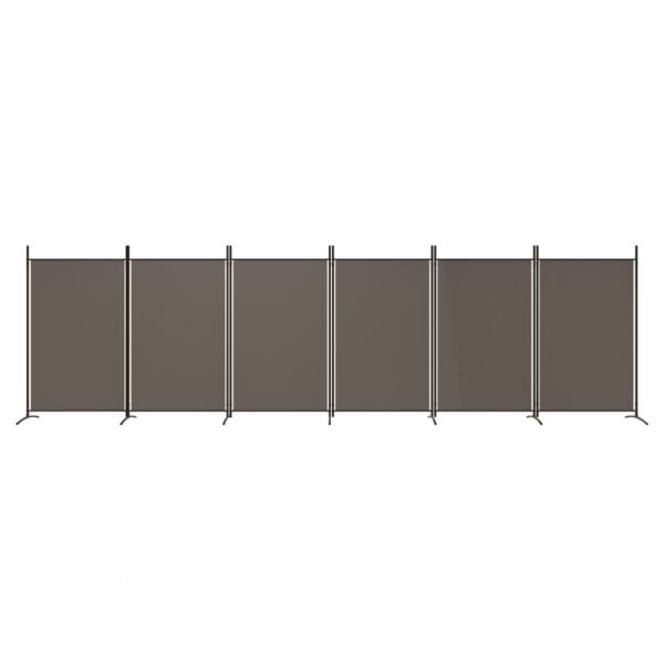 vidaXL 6-Panel Room Divider Anthracite 204.7"x70.9" Fabric - Image 3