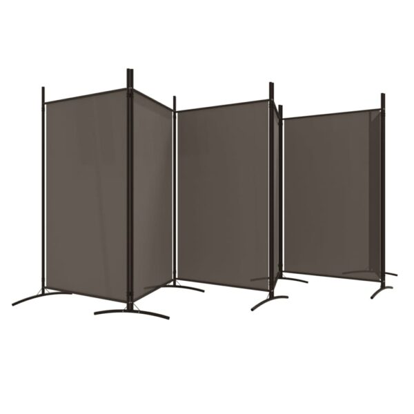 vidaXL 6-Panel Room Divider Anthracite 204.7"x70.9" Fabric - Image 4