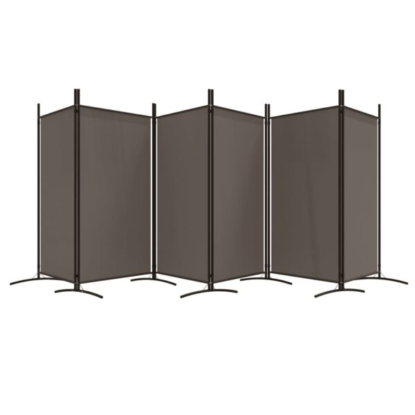 vidaXL 6-Panel Room Divider Anthracite 204.7"x70.9" Fabric - Image 5