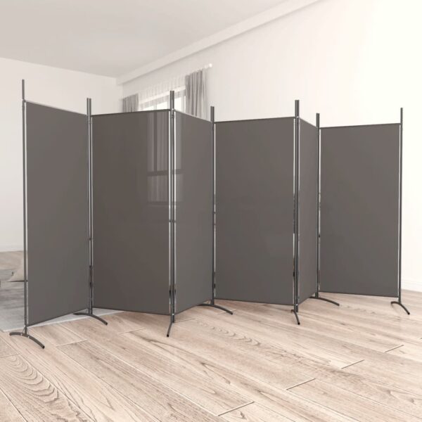 vidaXL 6-Panel Room Divider Anthracite 204.7"x70.9" Fabric