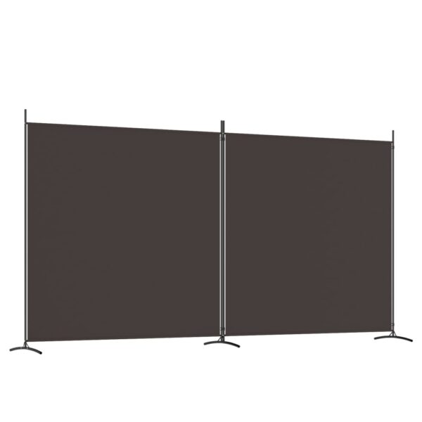 vidaXL 2-Panel Room Divider Brown 137"x70.9" Fabric - Image 2