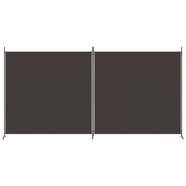 vidaXL 2-Panel Room Divider Brown 137"x70.9" Fabric - Image 3