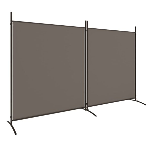 vidaXL 2-Panel Room Divider Anthracite 137"x70.9" Fabric - Image 2