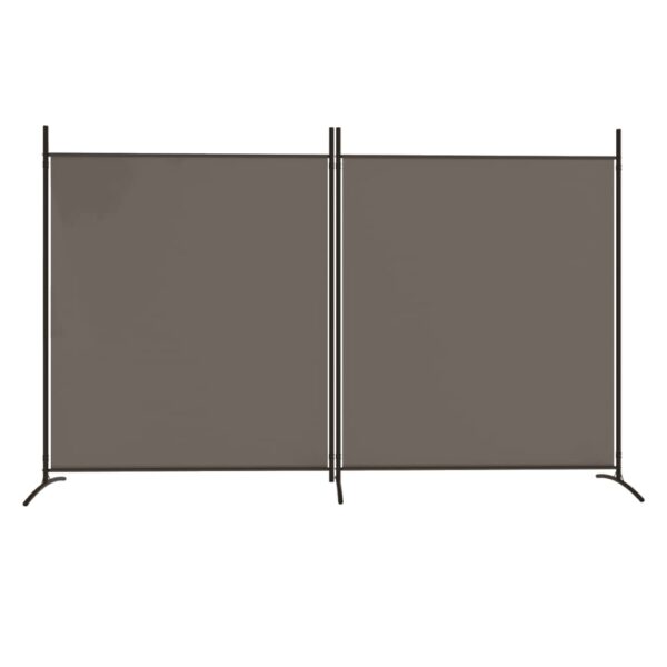 vidaXL 2-Panel Room Divider Anthracite 137"x70.9" Fabric - Image 3