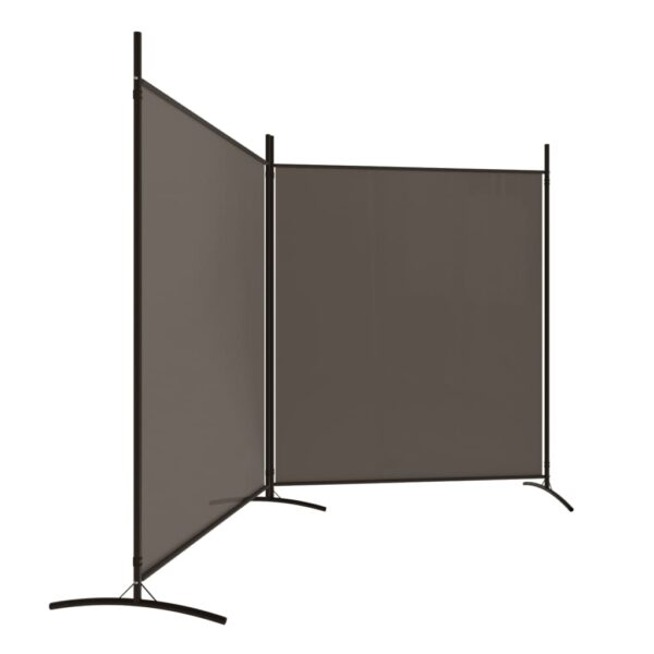 vidaXL 2-Panel Room Divider Anthracite 137"x70.9" Fabric - Image 4