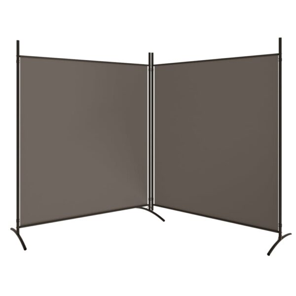 vidaXL 2-Panel Room Divider Anthracite 137"x70.9" Fabric - Image 5