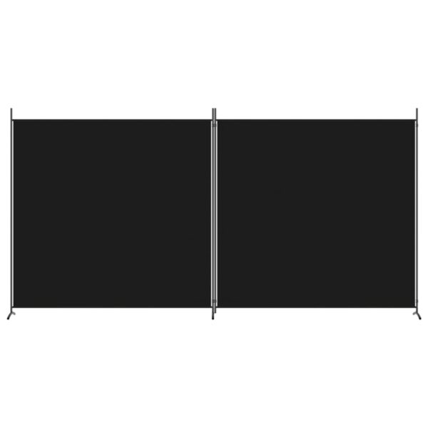 vidaXL 2-Panel Room Divider Black 137"x70.9" Fabric - Image 3