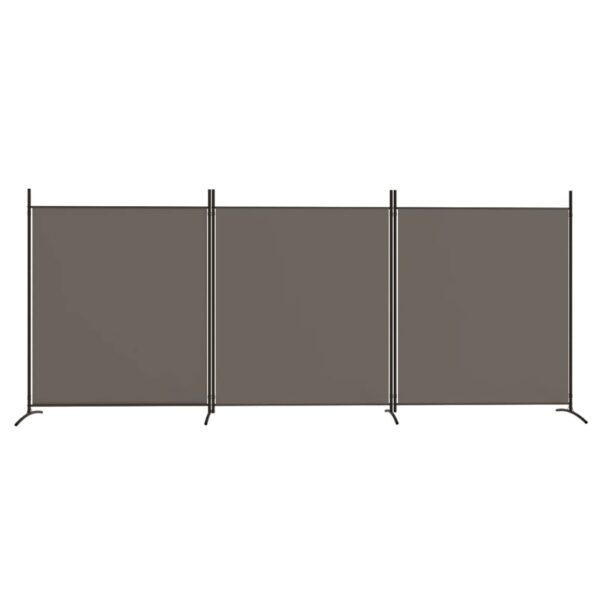 vidaXL 3-Panel Room Divider Anthracite 206.7"x70.9" Fabric - Image 3