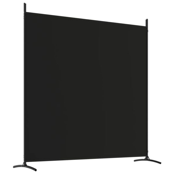 vidaXL 3-Panel Room Divider Black 206.7"x70.9" Fabric - Image 6