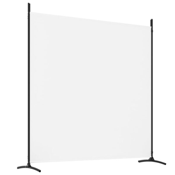 vidaXL 4-Panel Room Divider White 274.8"x70.9" Fabric - Image 6