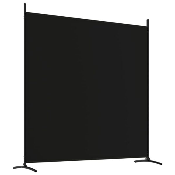 vidaXL 4-Panel Room Divider Black 274.8"x70.9" Fabric - Image 6