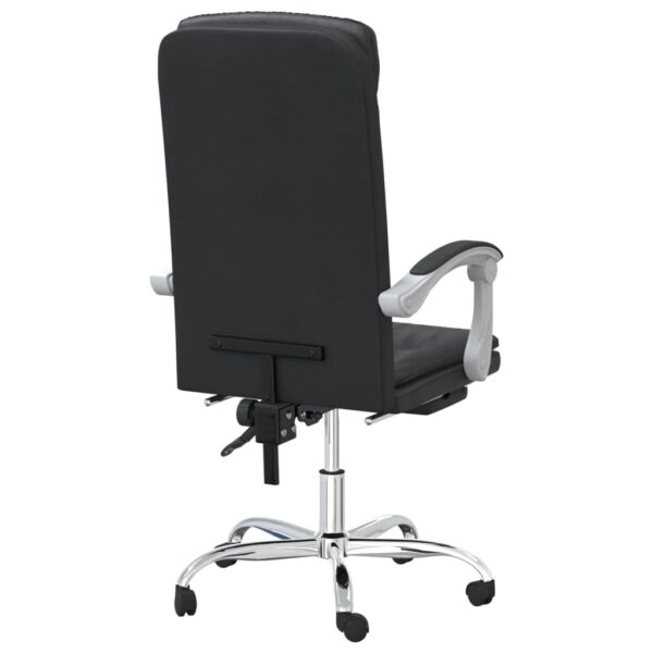 vidaXL Reclining Office Chair Black Faux Leather - Image 5