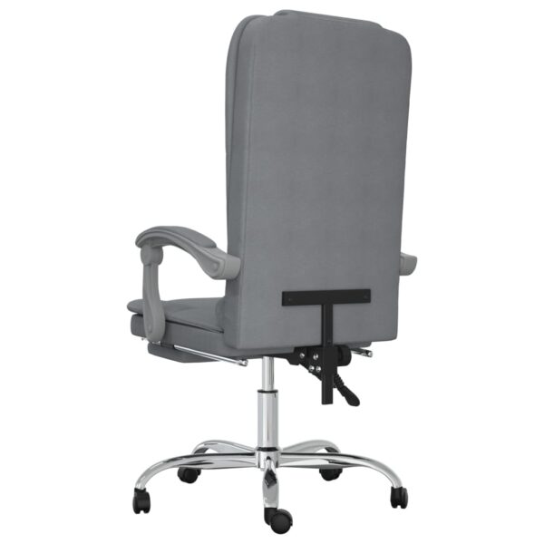 vidaXL Massage Reclining Office Chair Light Gray Fabric - Image 5