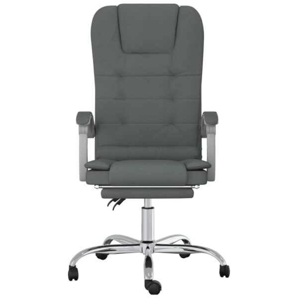 vidaXL Massage Reclining Office Chair Dark Gray Fabric - Image 3