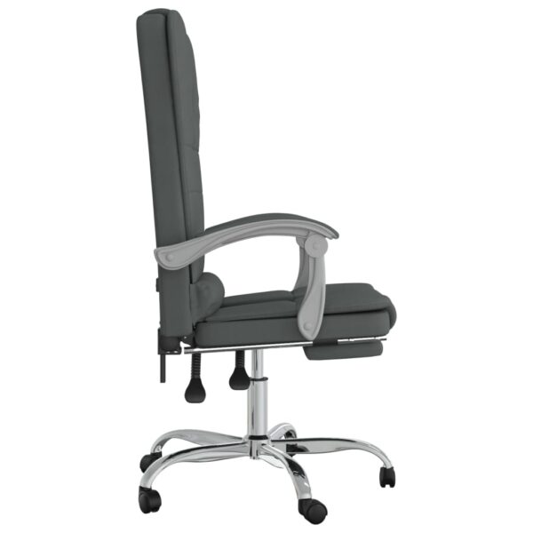 vidaXL Massage Reclining Office Chair Dark Gray Fabric - Image 4