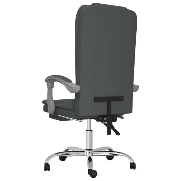 vidaXL Massage Reclining Office Chair Dark Gray Fabric - Image 5