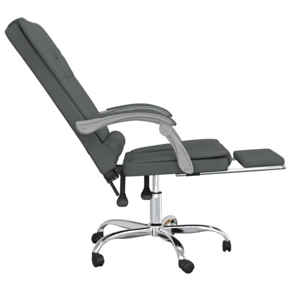 vidaXL Massage Reclining Office Chair Dark Gray Fabric - Image 7