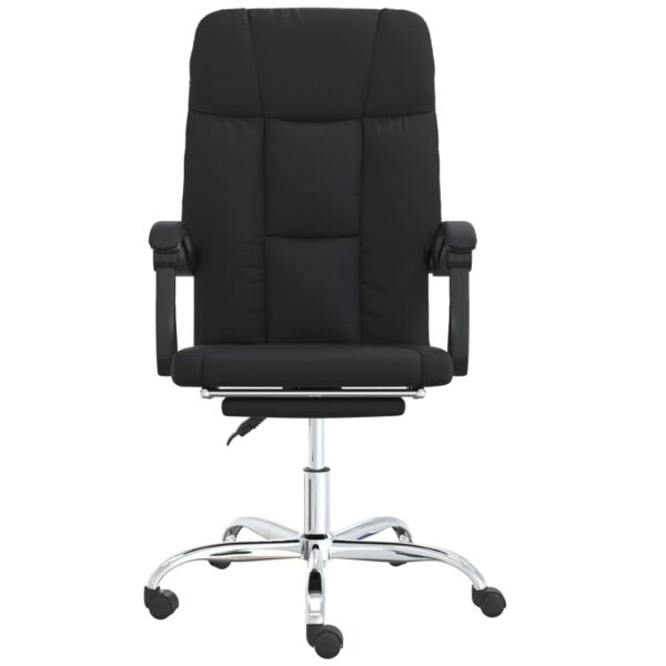 vidaXL Reclining Office Chair Black Faux Leather - Image 3