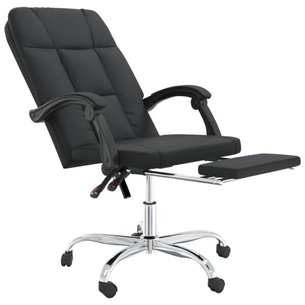 vidaXL Reclining Office Chair Black Faux Leather - Image 6