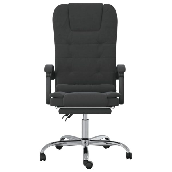 vidaXL Massage Reclining Office Chair Black Velvet - Image 3