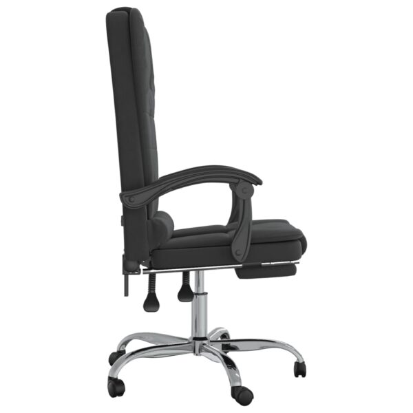 vidaXL Massage Reclining Office Chair Black Velvet - Image 4