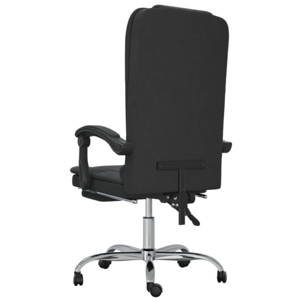 vidaXL Massage Reclining Office Chair Black Velvet - Image 5